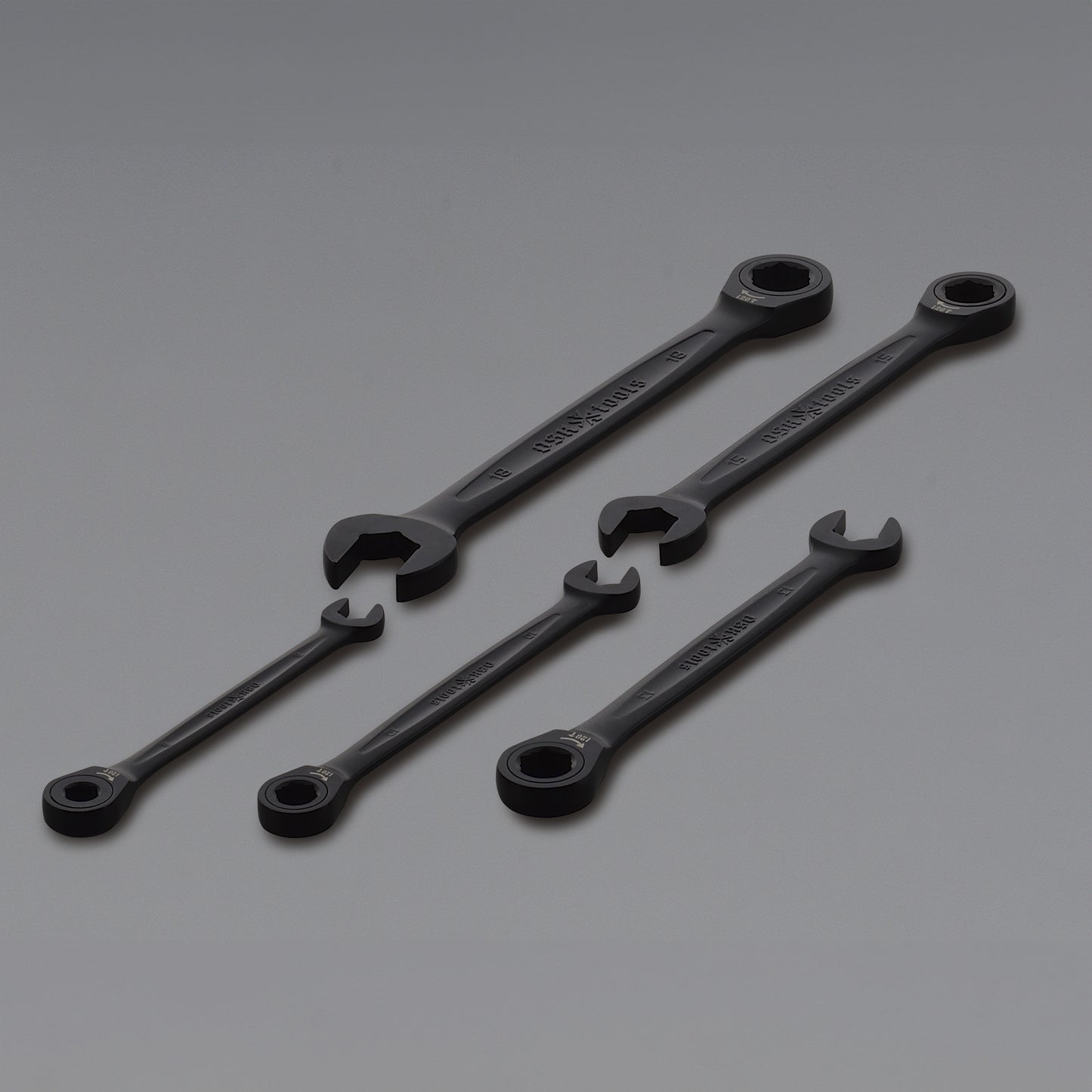 【新商品】Anti-Slipラチェットレンチ 120ギア /ミリサイズ 5本SET